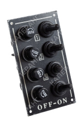 Панель бортового питания 4 переключателя, предохранители (10541)